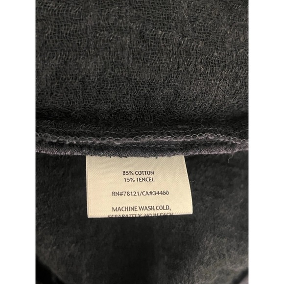 Eileen Fisher Mandarin Collar Jacket Medium Blue Frog Closure Long Textured - Picture 8 of 9